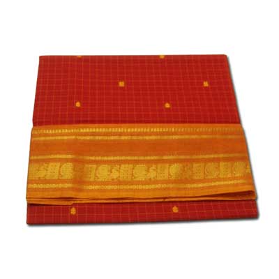 "Village Cotton saree with Thread petu Buta -SLSM-71 - Click here to View more details about this Product